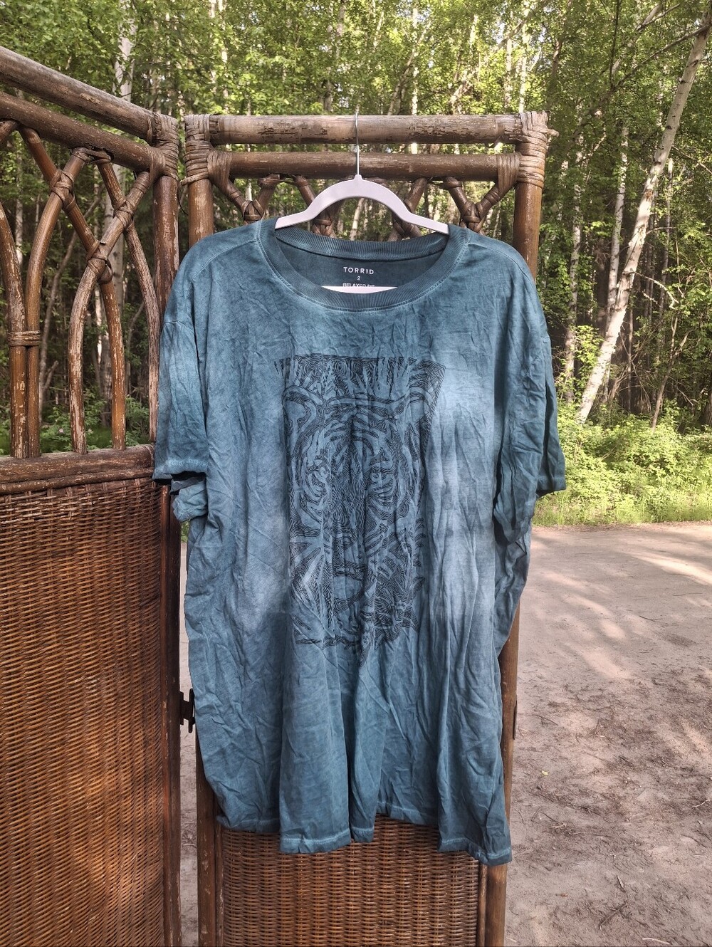 torrid Teal Short-Sleeve Tiger Graphic Tee